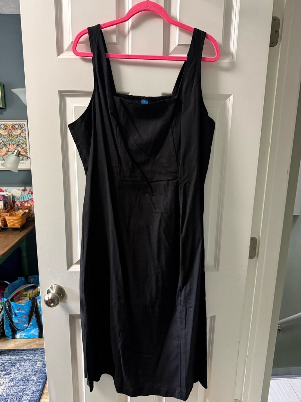 Old Navy Black Midi Tank Dress